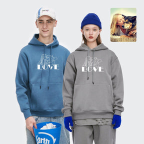 Custom Pet Printed Fleece Hoodies Unisex - AltBasics