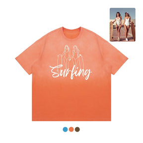 Custom Friendship picture Tie Dye Oversized T-Shirt - AltBasics