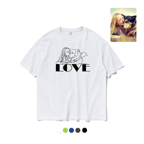 Custom Pet Printed 100% Cotton Oversized T Shirt Unisex - AltBasics